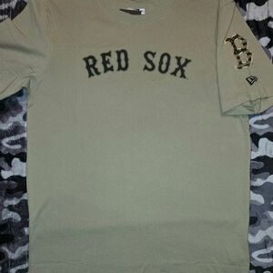 New Era Red Sox Brushed Armed Forces T- Shirt